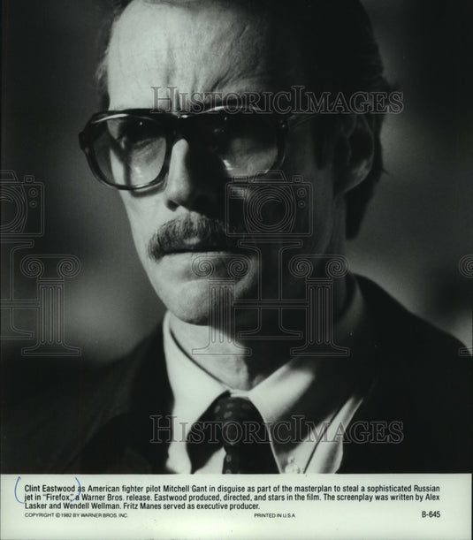 1982 Press Photo Actor Clint Eastwood in "Firefox" - Historic Images