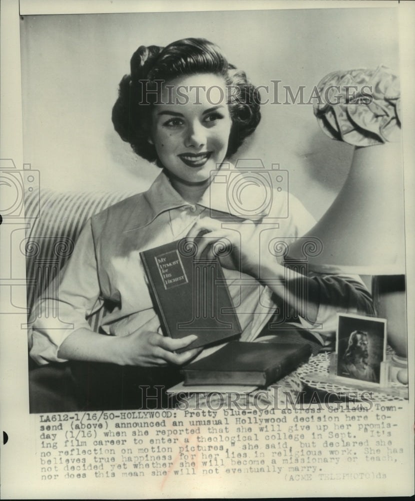 1950, Actress Colleen Townsend to attend theological college - Historic Images