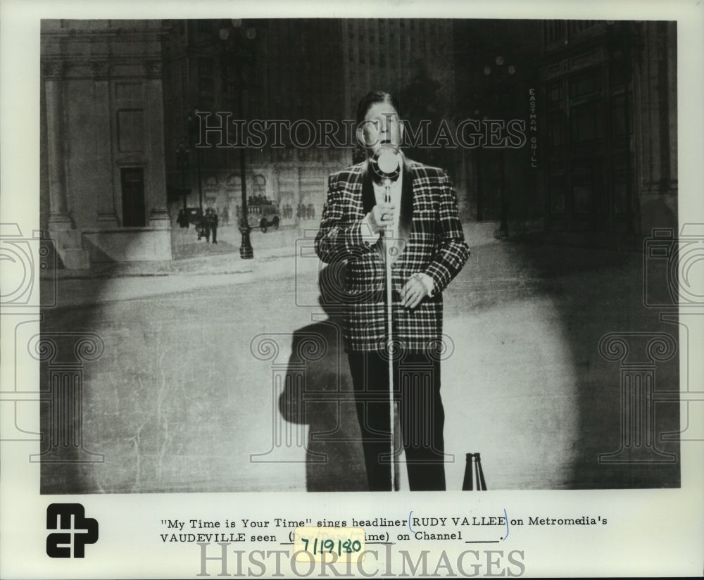 1980, Singer Rudy Vallee on Metromedia&#39;s Vaudeville - mjp42728 - Historic Images