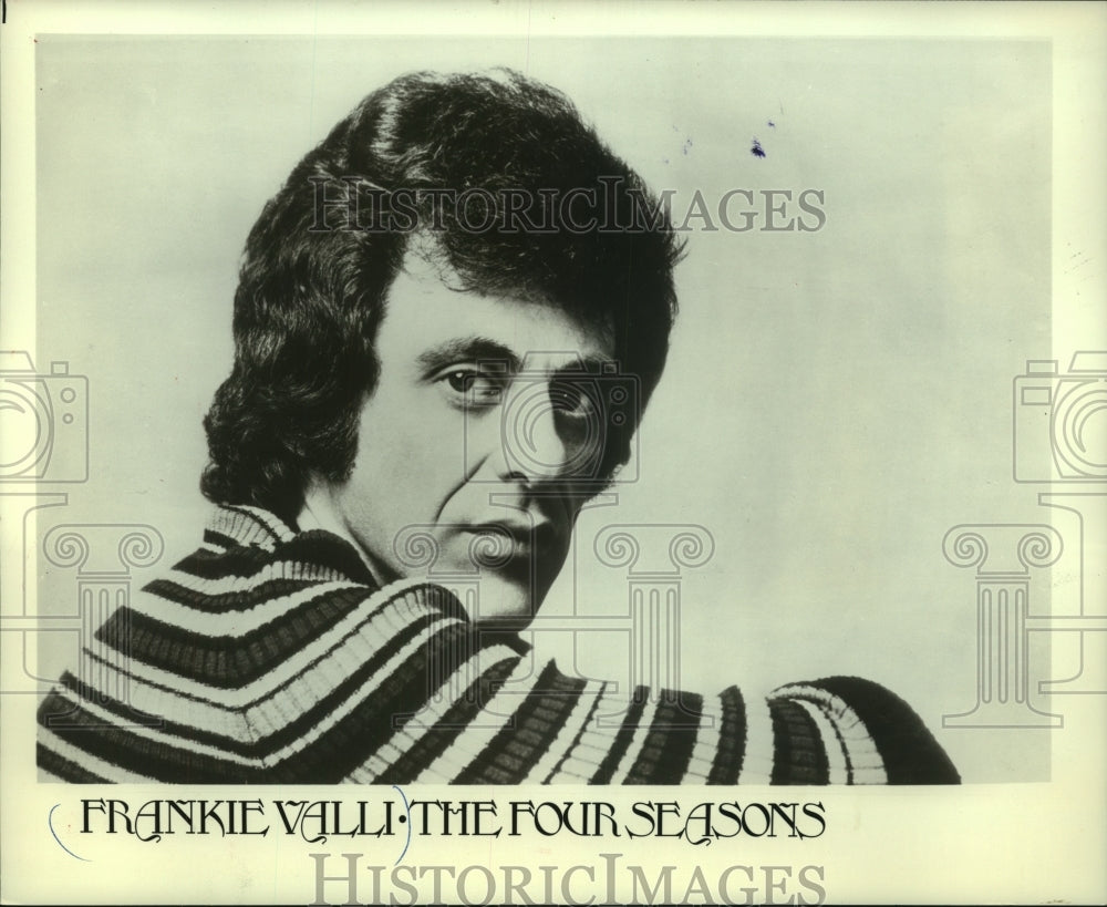 1977 Press Photo Singer Frankie Valli of The Four Seasons - mjp42755 - Historic Images