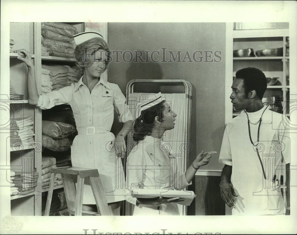 1972 Press Photo Joan Van Ark in a scene where she plays a nurse - mjp42786 - Historic Images