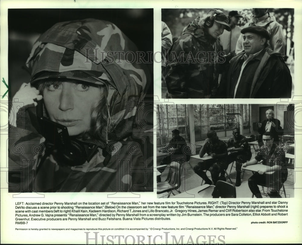 1994, Director Penny Marshall on the set of &quot;Renaissance Man&quot; - Historic Images