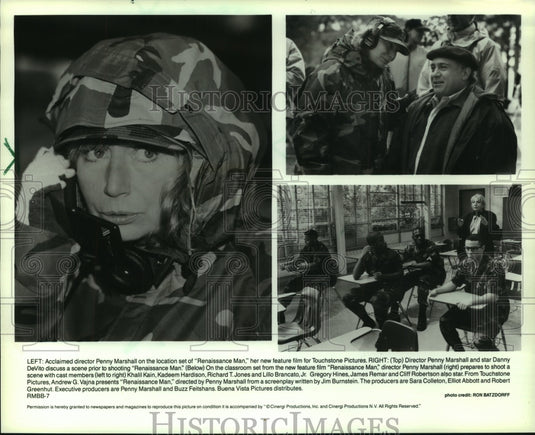 1994, Director Penny Marshall on the set of "Renaissance Man" - Historic Images