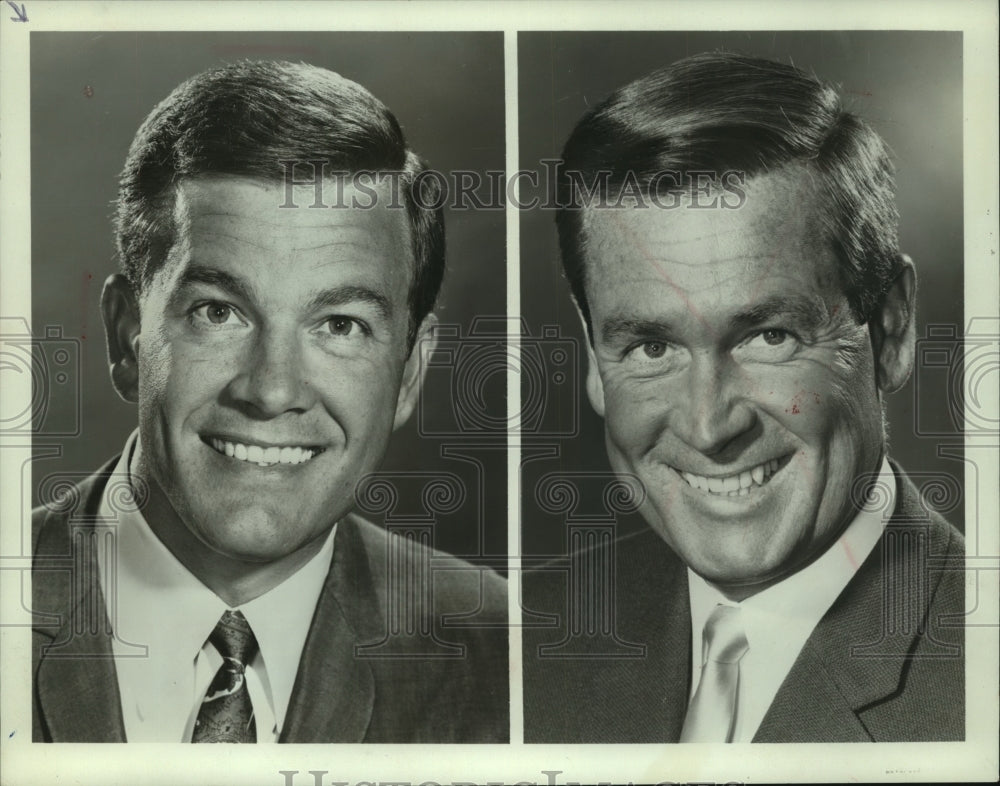 1967 Press Photo Hosts on daytime TV show Wink Martindale and Bob Barker - Historic Images