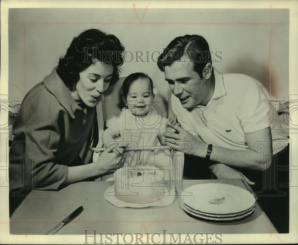 1958, John Lupton &amp; Family celebrating - mjp42814 - Historic Images