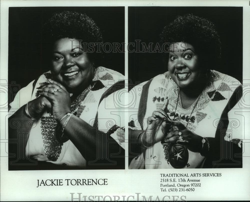 1986 Press Photo Author and story teller Jackie Torrence - mjp42827 - Historic Images