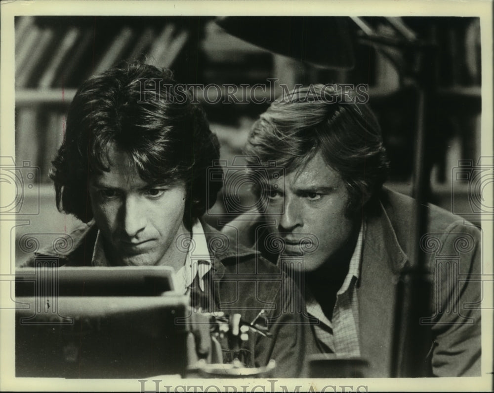 1980, Dustin Hoffman, Robert Redford star &quot;All The President&#39;s Men.&quot; - Historic Images
