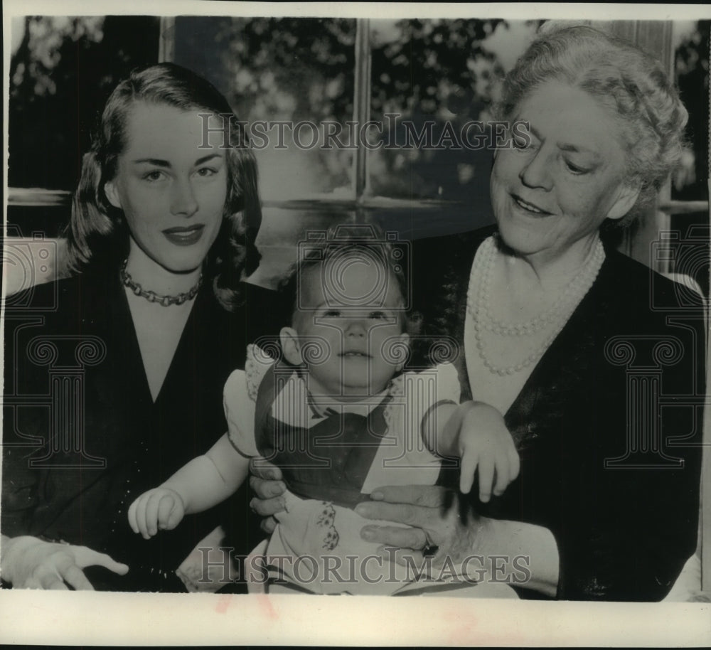 1951, John Barrymore&#39;s daughter Dolores, and grandchild Hilary - Historic Images