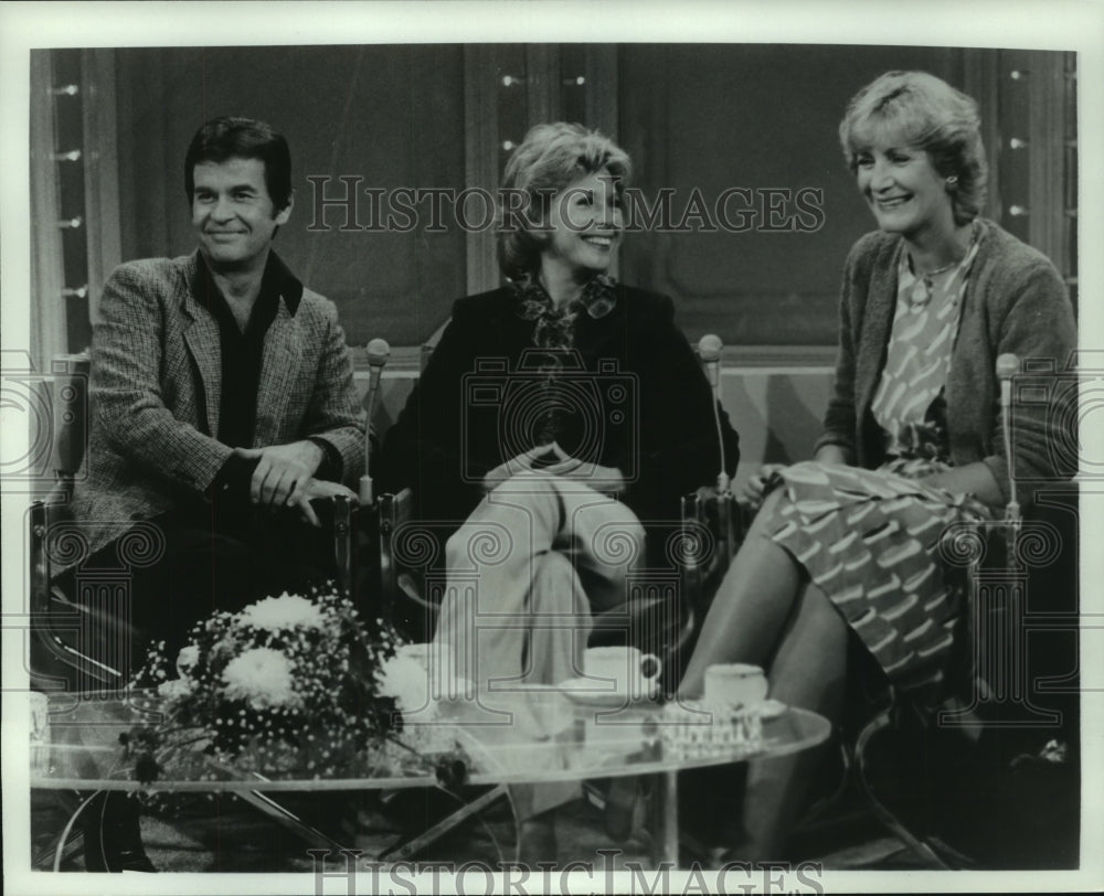 1980, Dick Clark, Dinah Shore, Carol Mann on "Dinah! & Friends" show - Historic Images