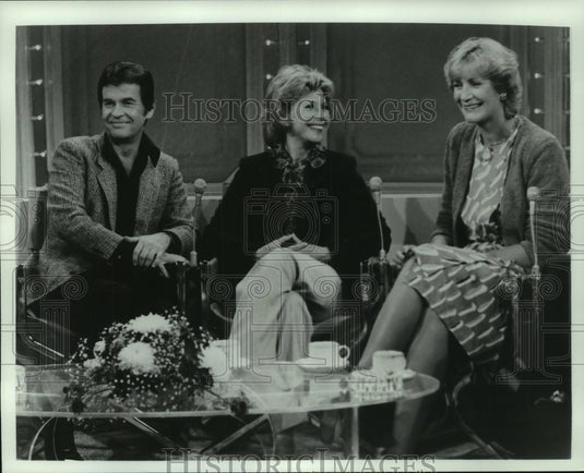 1980, Dick Clark, Dinah Shore, Carol Mann on "Dinah! & Friends" show - Historic Images