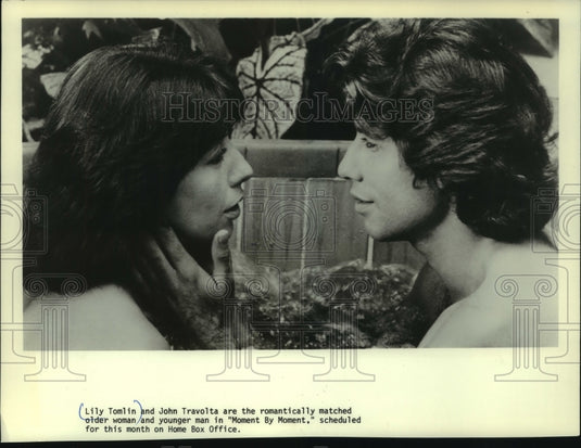 1980 Press Photo Lily Tomlin, John Travolta actors star in "Moment By Moment." - Historic Images