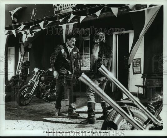 1967, John Cassevetes and Maurice McEndree in "Devil's Angels" - Historic Images