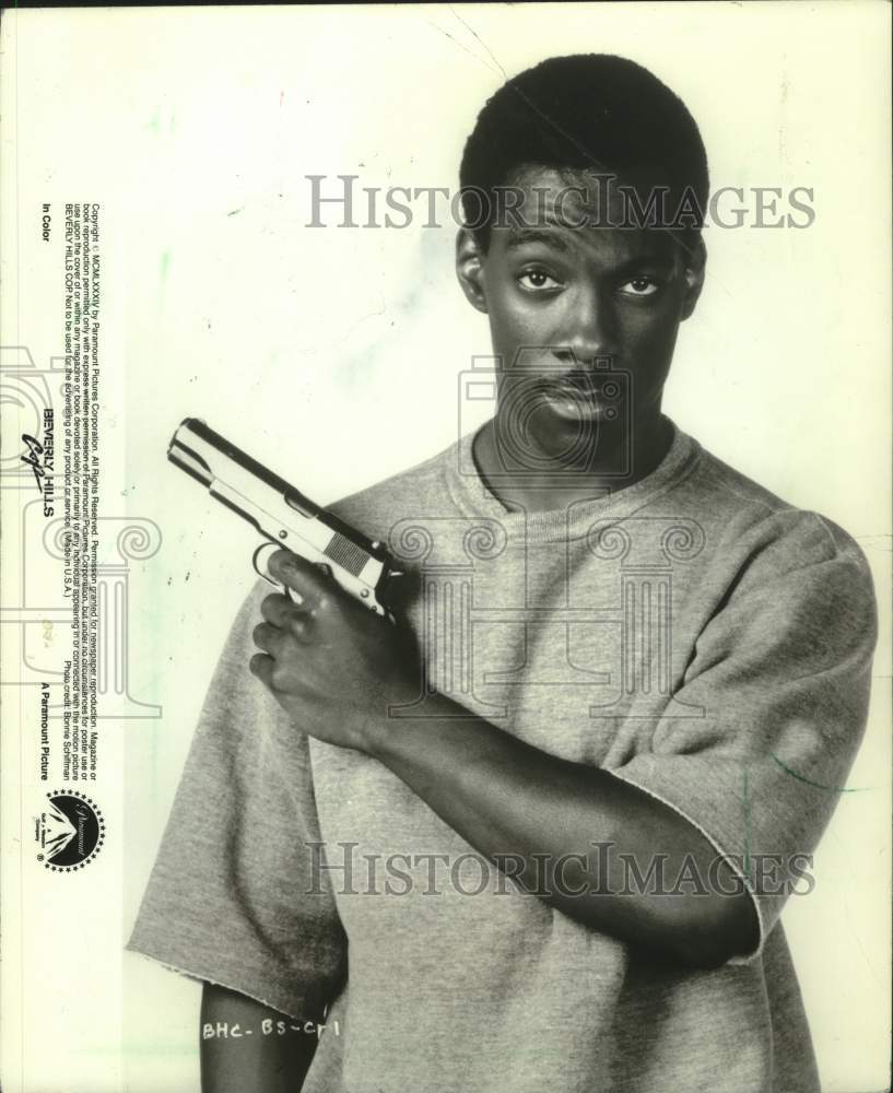 1985, Actor Eddie Murphy stars in Paramount's "Beverly Hills Cop" - Historic Images