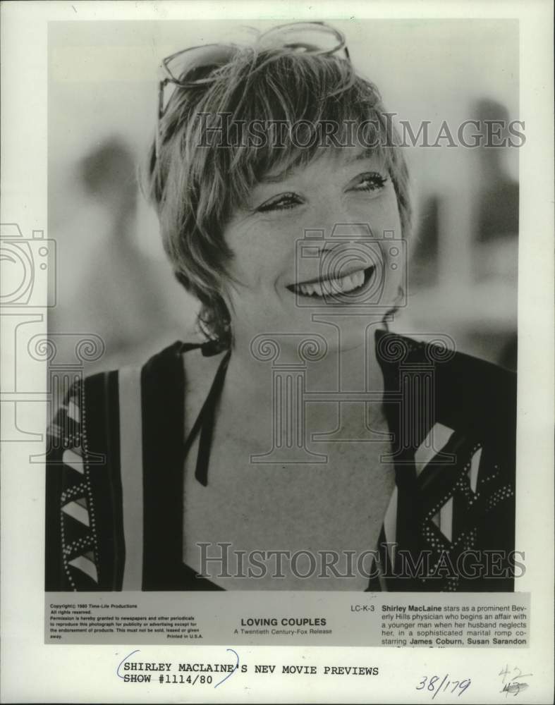1980, Shirley MacLaine stars as a physician in "Loving Couples" - Historic Images