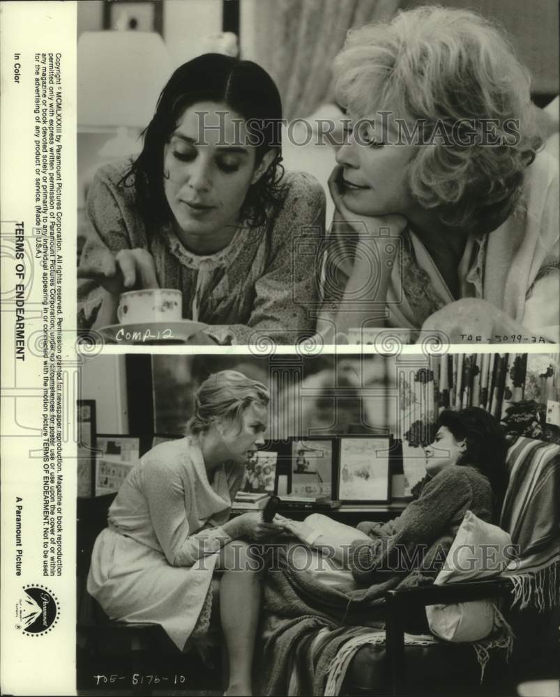 1983 Press Photo Debra Winger and Shirley MacLaine in "Terms of Endearment"- Historic Images