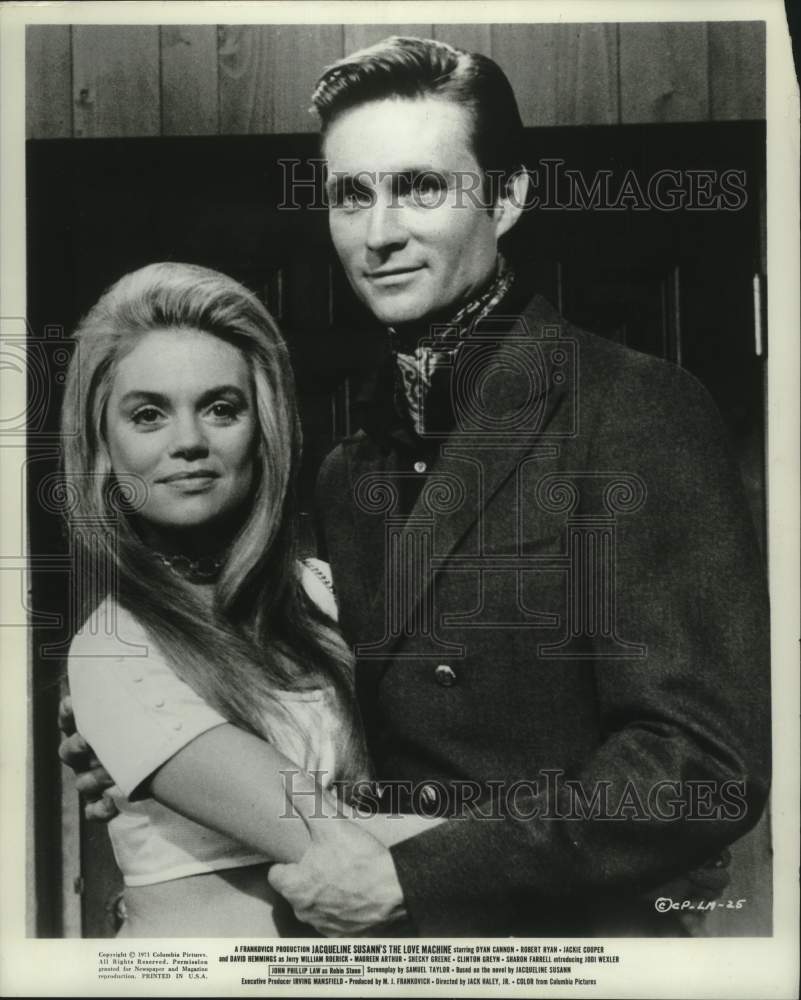 1971, Dyan Cannon and John Phillip Law in The Love Machine. - Historic Images