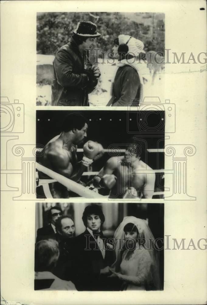 1982, Actor Sylvester Stallone in scenes from "Rocky II" - mjp43403 - Historic Images