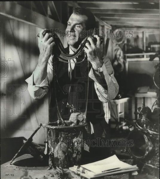 1967 Press Photo Fred MacMurray stars in The Absent Minded Professor. - Historic Images