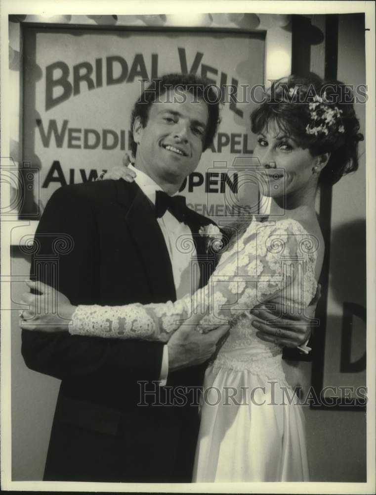 1984, Michele Lee and Kevin Dobson in scene from &quot;Knots Landing&quot; - Historic Images