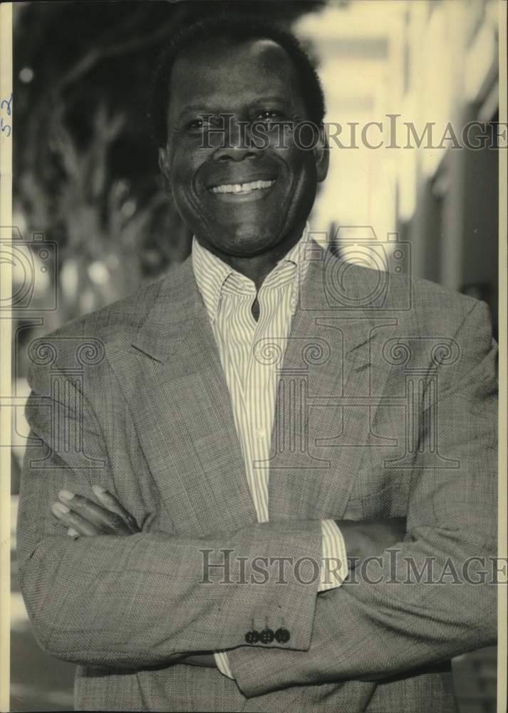 1991 Press Photo Actor Sidney Poitier stars in ABC movie "Separate But Equal" - Historic Images