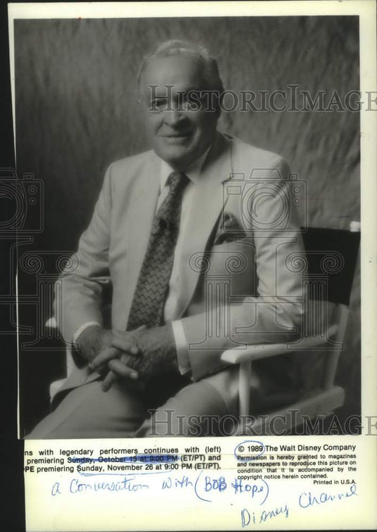 1989, Bob Hope appears on the Disney Channel. - mjp43742 - Historic Images