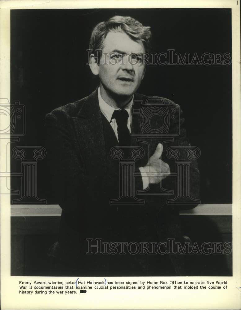 1982, Hal Holbrook to narrate World War II documentaries for HBO. - Historic Images