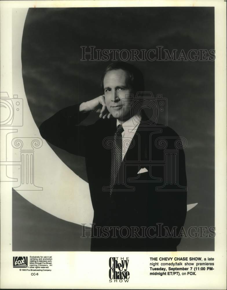 1993 Press Photo Chevy Chase stars in his own show &quot;The Chevy Chase Show&quot; - Historic Images