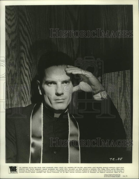 1963, Actor Tom Tryon stars in "The Cardinal" - mjp44032 - Historic Images