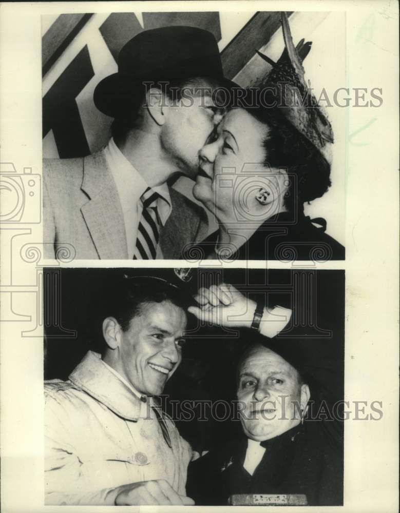 1971, Frank Sinatra with his mother in New York, father in New Jersey - Historic Images