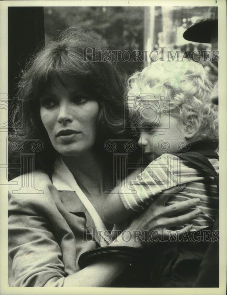 1985, Jaclyn Smith and Allen Decheser stars in NBC&#39;s Rage of Angels - Historic Images