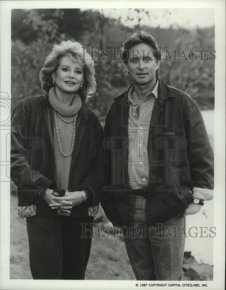 1987, Michael Douglas & Barbara Walters; The Barbara Walters Special - Historic Images