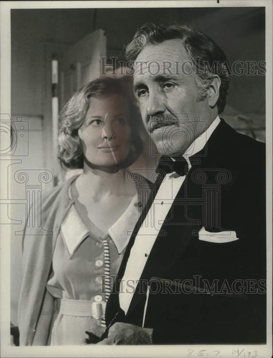 1974 Press Photo Shirley Knight Hopkins, Jason Robards on Hallmark Hall of Fame - Historic Images