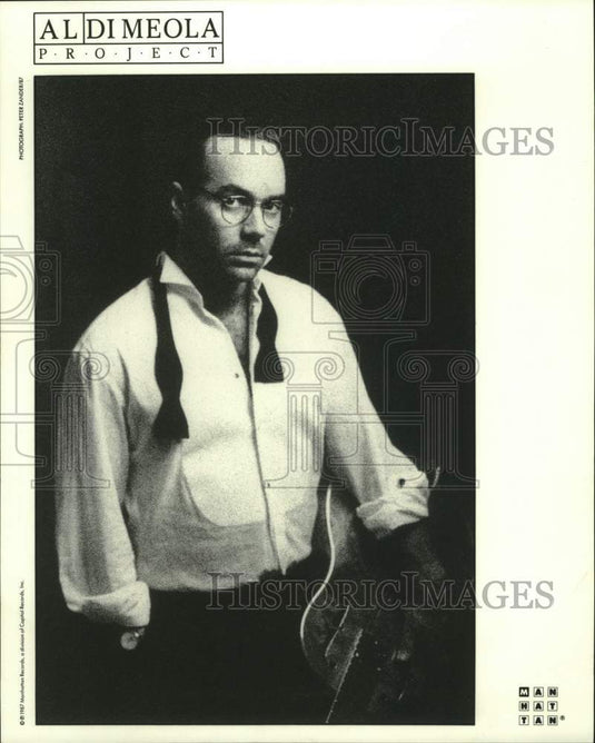1988, Guiratirst Al Di Meola, who plays "Tirami Su" - mjp44188 - Historic Images