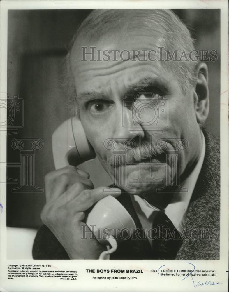 1979 Press Photo Laurence Olivier as Ezra Lieberman in &quot;The Boys From Brazil&quot; - Historic Images