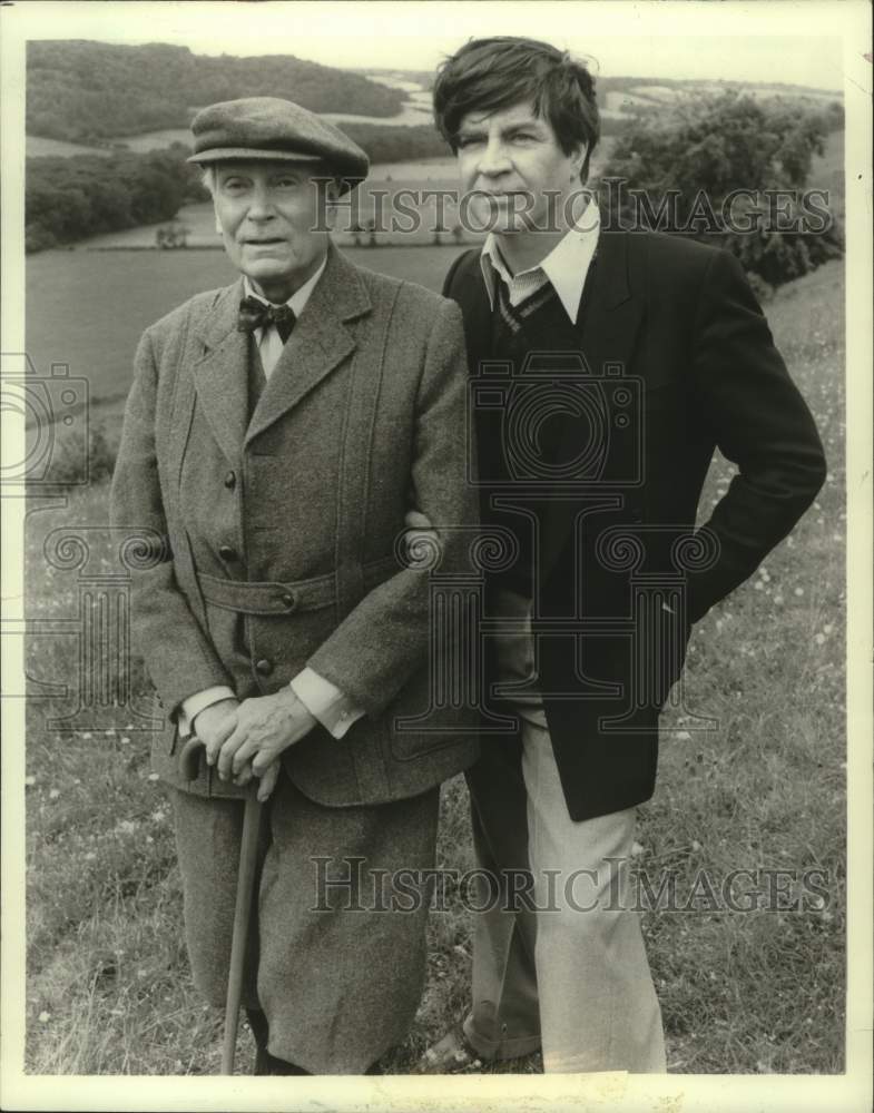 1984, Laurence Olivier &amp;Alan Bates star in &quot;A Voyage Round My Father&quot; - Historic Images
