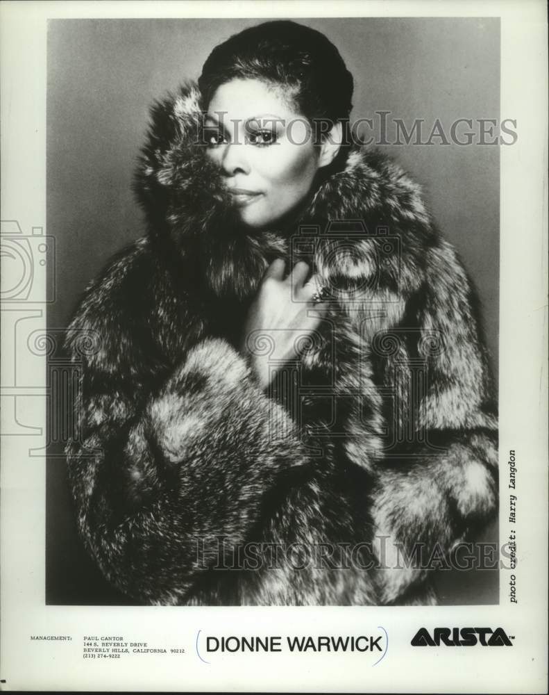 1981 Press Photo Singer Dionne Warwick - mjp44312 - Historic Images