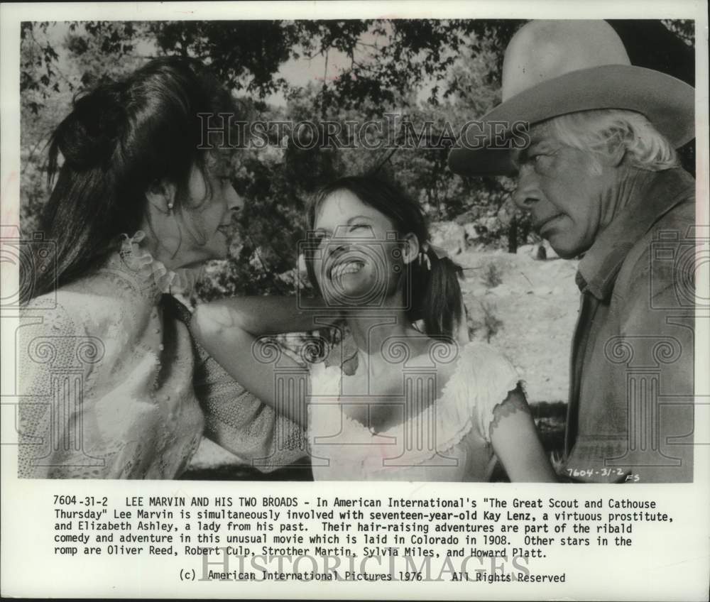 1976 Lee Marvin in scene from &quot;The Great Scout and Cathouse Thursday - Historic Images