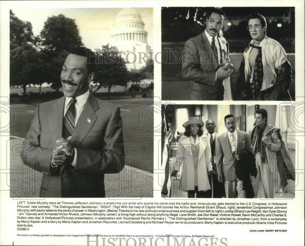 1992 Press Photo Eddie Murphy stars in The Distinguished Gentleman movie - Historic Images