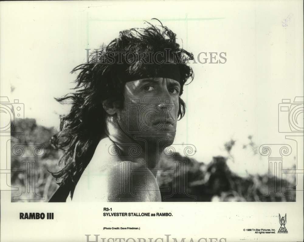 1988, Sylvester Stallone as Rambo in "Rambo III" - mjp44433 - Historic Images