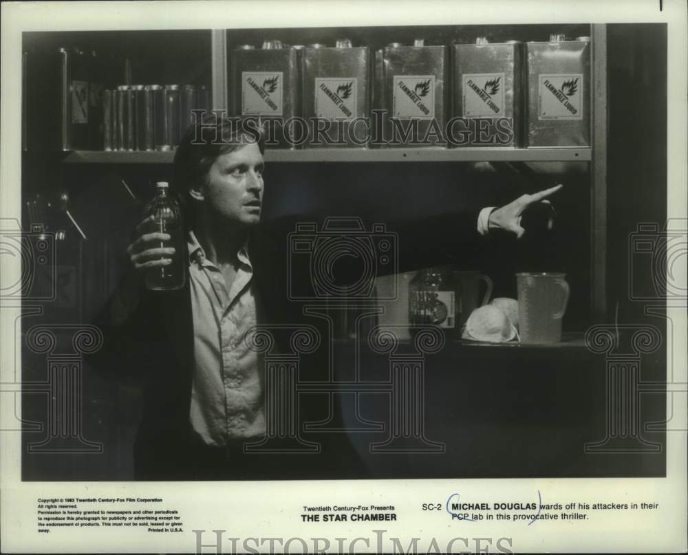 1983, Michael Douglas in scene from &quot;The Star Chamber&quot; - mjp44467 - Historic Images