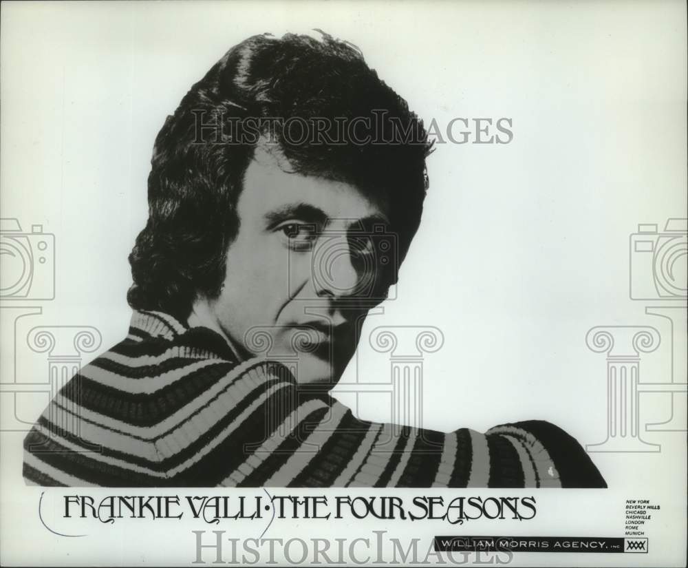 1977, Frankie Valli - singer with The Four Seasons - mjp44480 - Historic Images
