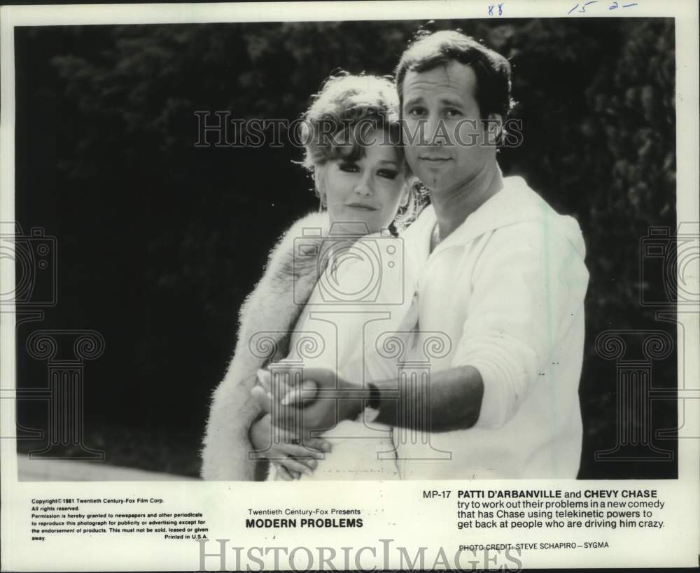 1981, Chevy Chase and Patti D'Arbanville in "Modern Problems" - Historic Images