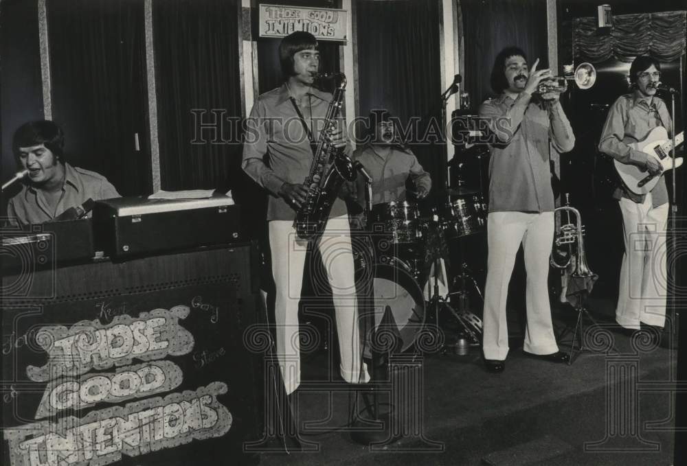 1973, Members of the band Those Good Intentions in Milwaukee - Historic Images