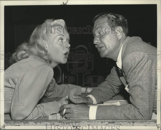 1952, Phil Harris tells Alice Faye about being on All-Star Revue - Historic Images