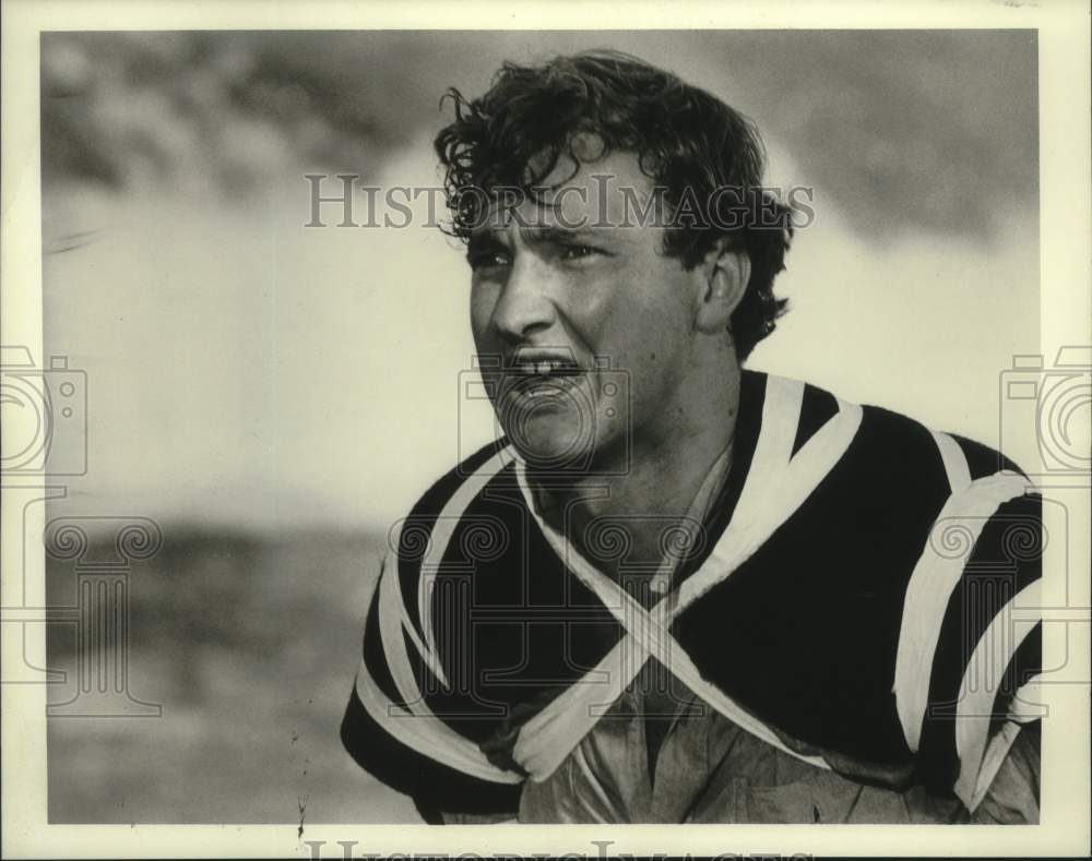 1974, Randy Quaid in a scene from The Great Niagra, on ABC. - Historic Images