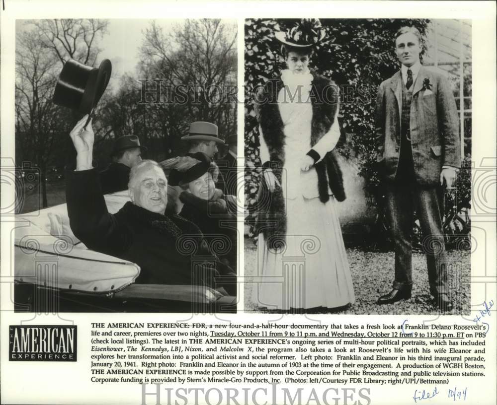 1994 Press Photo Franklin D. Roosevelt profiled on The American Experience. - Historic Images