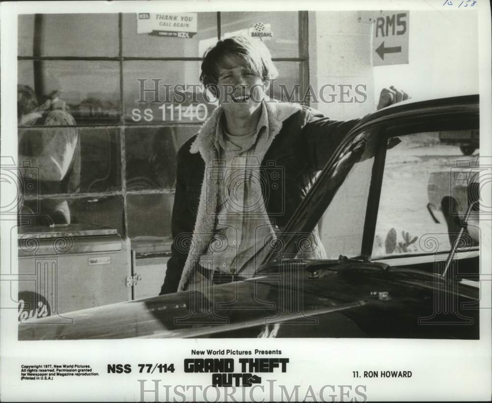 1977 Press Photo Ron Howard stars in Grand Theft Auto. - mjp44632 - Historic Images