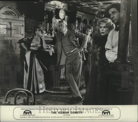 1973, Hildy Brooks, Lee Marvin & Nancy Dawson in The Iceman Cometh. - Historic Images