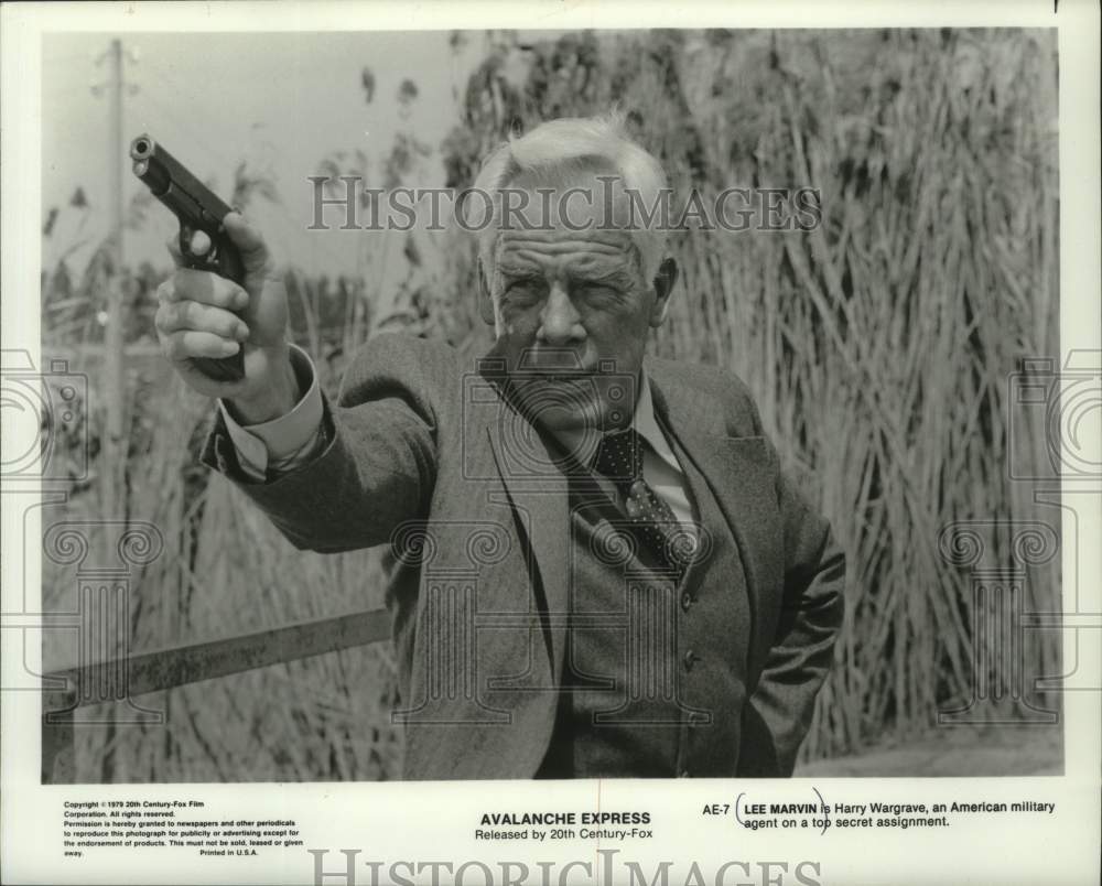 1979 Press Photo Lee Marvin in a scene from Avalanche Express. - mjp44639 - Historic Images