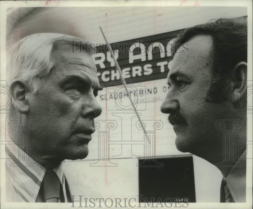 1972 Press Photo Lee Marvin and Gene Hackman in Prime Cut. - mjp44640 - Historic Images